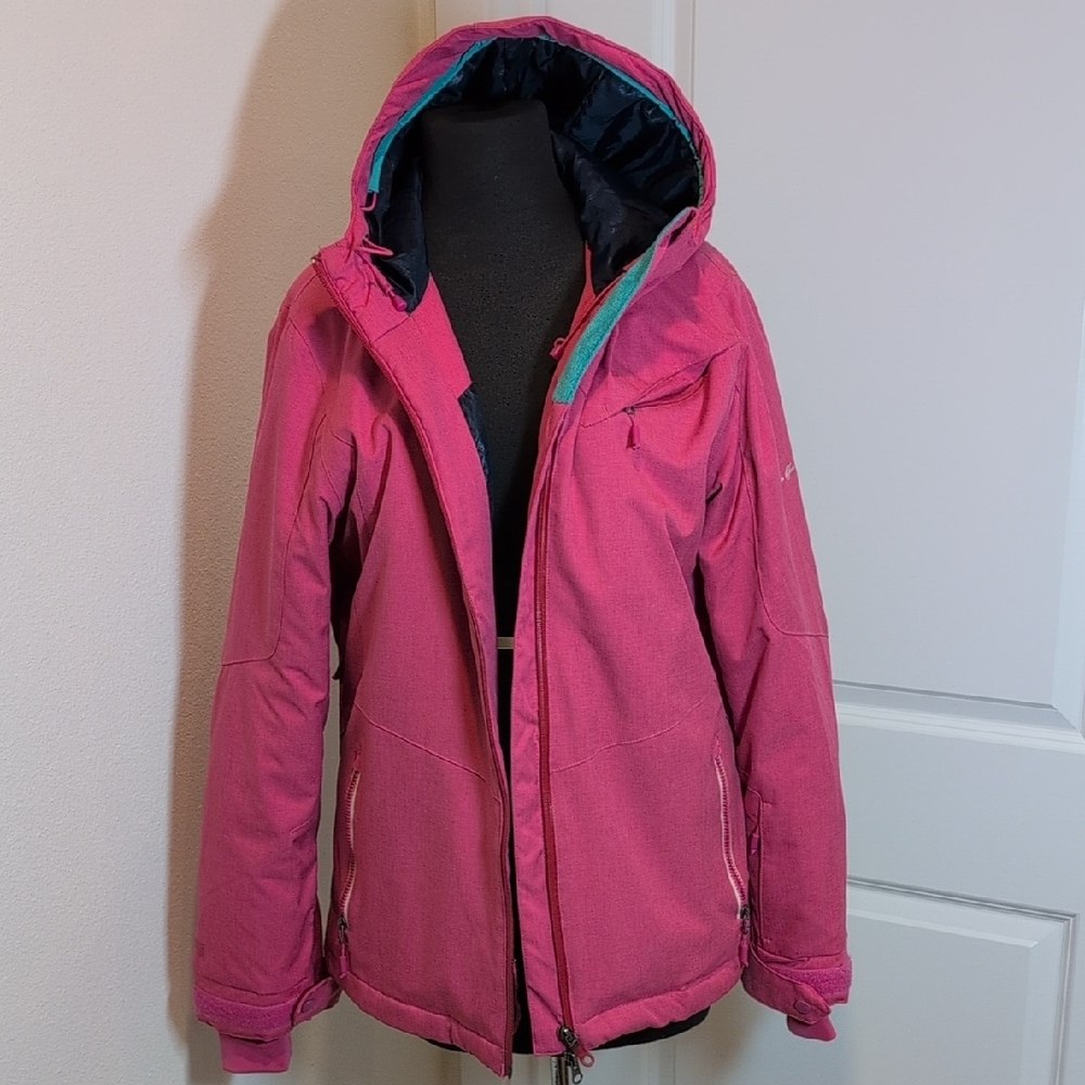 Women's M3 Waterproof Ski Jacket In Retro Pink and Teal Size L